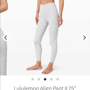 Lululemon align II pant 25”